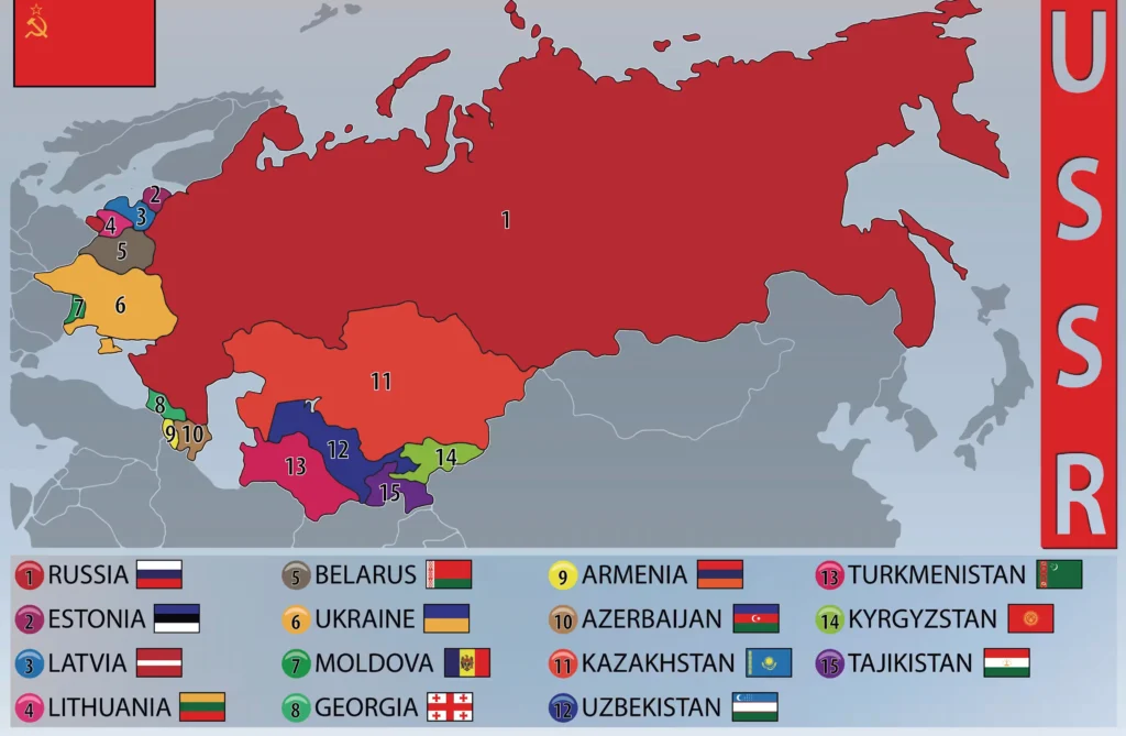 Uni Soviet dalam peta.