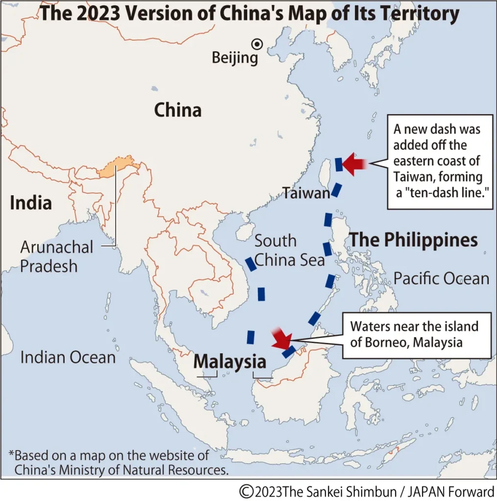 Ten-dash line China